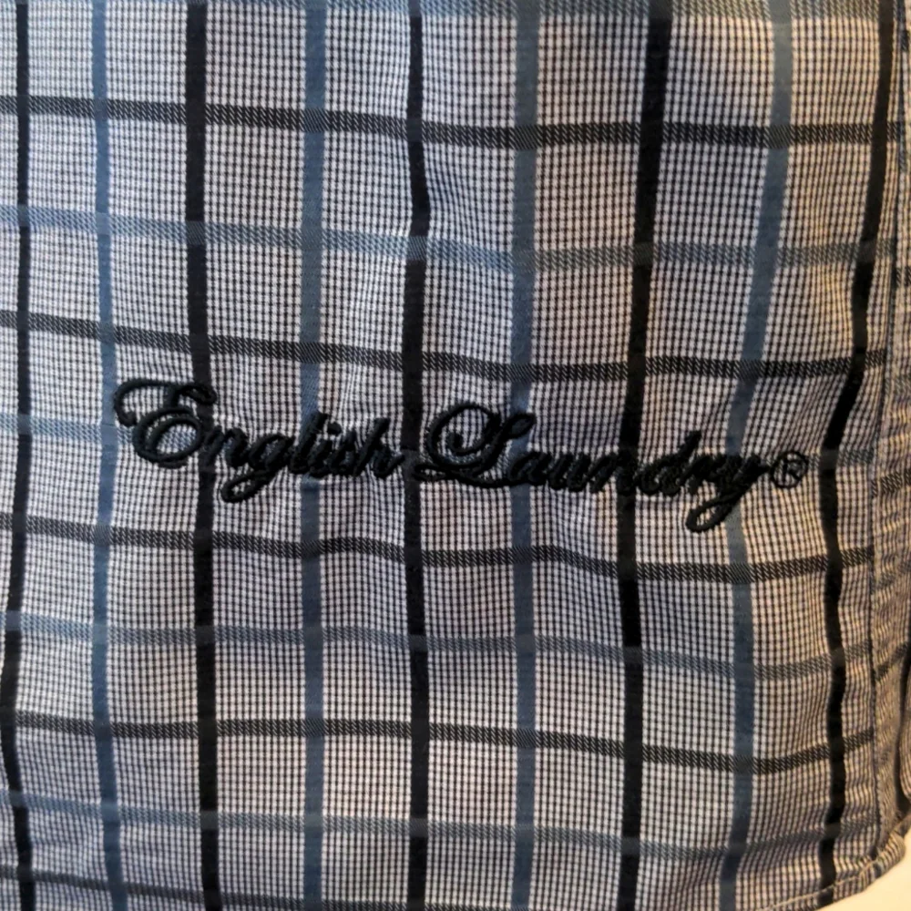 English Laundry Plaid Button Down L/XL - Picture 3 of 8